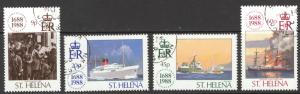 St. Helena Sc# 501-504 SG# 527/30 Used 1988 Lloyds of London