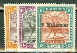 JP: Sudan 17-23, 25, 27-8 mint; 24, 26 used CV $57; scan shows only a few