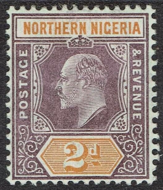 NORTHERN NIGERIA 1905 KEVII 2D WMK MULTI CROWN CA