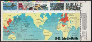 Scott 2697 MNH Top Half Sheet - 1942: Into the Battle