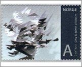 Norway Used NK 1737   Sculptures- Birds in Flight, Arnold Haukeland 8 Krone M...