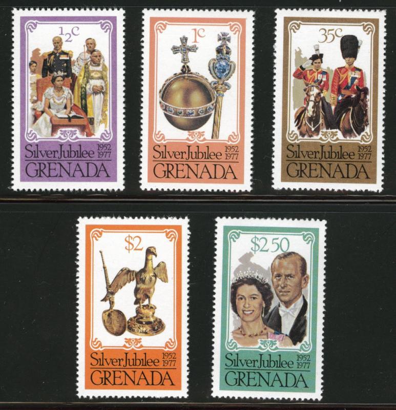 GRENADA Scott 788-792 QE2 Silver Jubilee set 1977