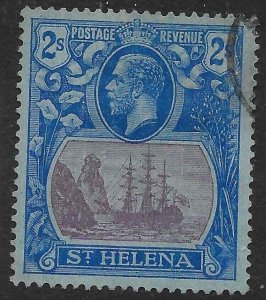 ST.HELENA SG108 1927 2/= PURPLE & BLUE ON BLUE USED