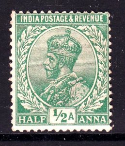 India 1911-23 KGV ½a Mint MH SG 156 CV £8