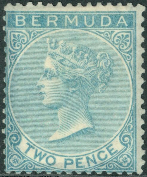 BERMUDA SG3, 2d dull blue, LH MINT. Cat £475. WMK CC
