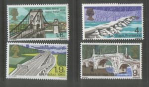 Great Britain 1968 Bridges (4) Scott # 560-3