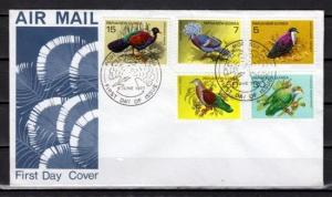 Papua New Guinea, Scott cat. 465-469. Protected Birds issue. First day cover