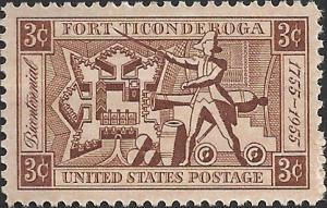 # 1071 MINT NEVER HINGED FORT TICONDEROGA