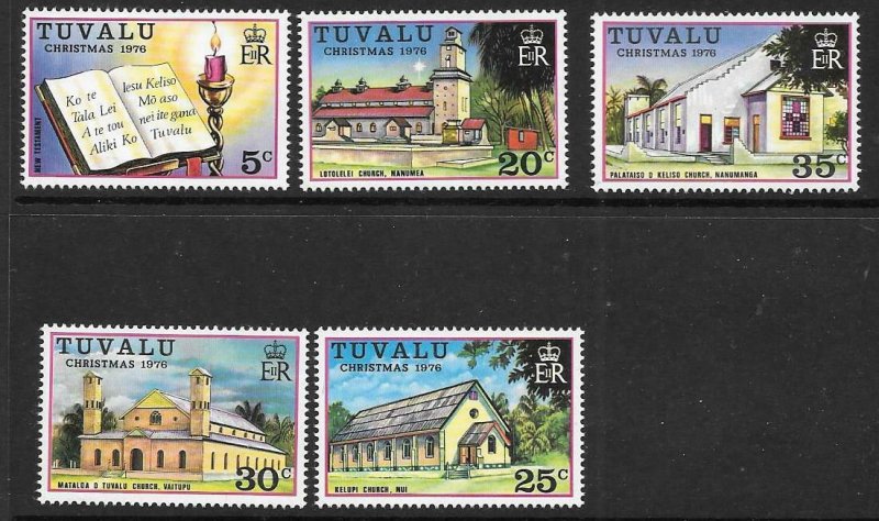 TUVALU SG45/9 1976 CHRISTMAS MNH