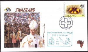 Swaziland 1988 Visit of Pope Jon Paul II Special Cancel