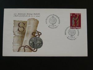 medieval history Caritas commemorative cover Luxembourg 1974