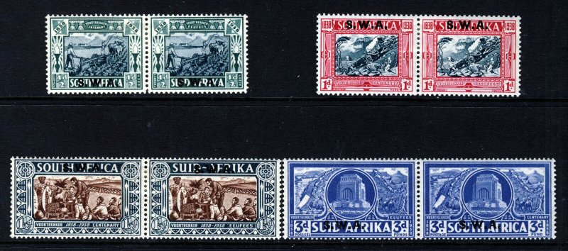 SOUTH WEST AFRICA 1938 Voortrekker Centenary Complete Set SG 105 to SG 108 MINT