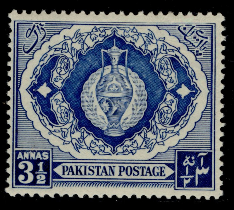 PAKISTAN GVI SG57, 3½a blue, M MINT.