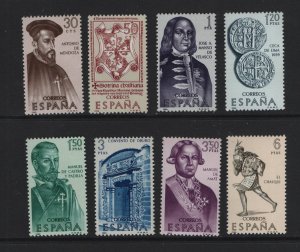 Spain    #1377-1384  MNH  1966  builders of the new world