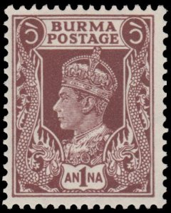 BURMA 1938 STAMP. SCOTT # 22. MINT