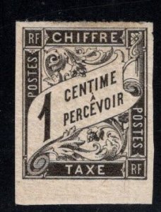 French Colonies Scott J1 MH* Postage Due stamp