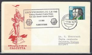 Germany Bund Scott # B371, used, FFC Hamburg-Calcutta