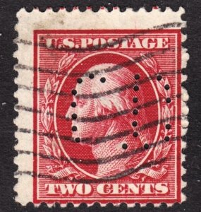 US Scott 332 wtmk 191 perf 12 Fine used. Looks like uncommon CD perfins. FREE...