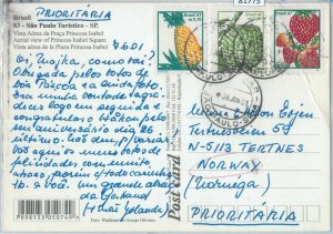 81775 - BRAZIL - POSTAL HISTORY -  POSTCARD to NORWAY  2001 - FRUIT