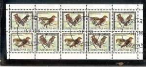 Faroe Islands 301a Used 1996 Birds Booklet Pane