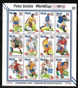 Palau 346-348 1994 World Cup Unused Hinged c.v $23 30% c.v.