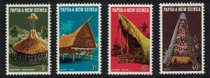 SALE Papua NG Native Dwellings 4v 1971 MH SG#191-194