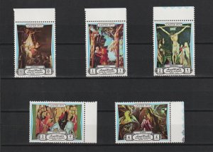 1972  Ras Al Khaima - Easter Paintings - Mi 894A-898A - Perf. - MNH