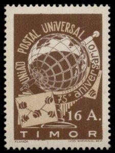 TIMOR #255, 16a, U.P.U., og, NH, VF, Scott $45.00