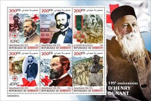 2024 03 - DJIBOUTI - HENRY DUNANT           6V    MNH **