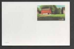 UX198  unused  20  cents  post card