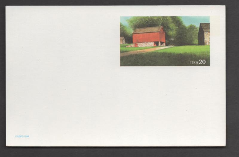UX198  unused  20  cents  post card