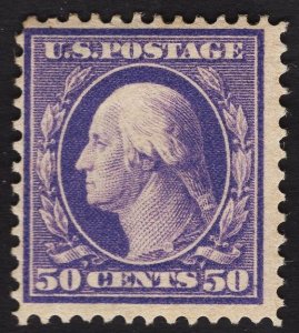 US #341 50c Violet Washigton MINT HINGED SCV $275