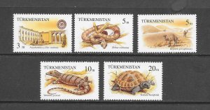 TURKMENISTAN #44-8 REPTILES MNH