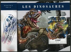 TOGO 2018 DINOSAURS  SOUVENIR SHEET MINT NEVER HINGED