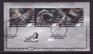 New Zealand-Sc#1849a-used sheet-America's Cup Yacht Races-Sa