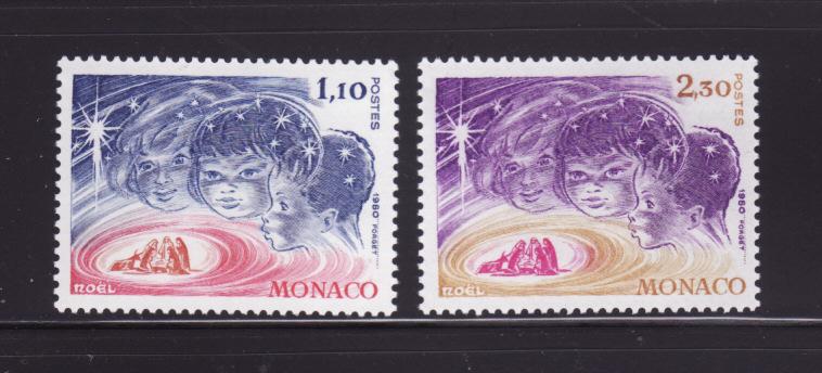 Monaco 1250-1251 Set MNH Christmas