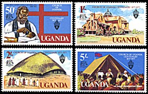 Uganda 171-174, MNH, Centennial of Church of Uganda