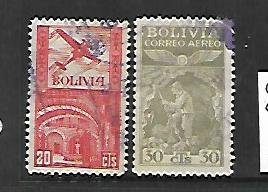 BOLIVIA, C63-C64, USED, 1938 ISSUE