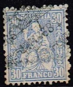 Switzerland, Sc.#56a used Sitting Helvetia