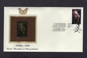 3936 Arthur Ashe, FDC PCS gold replica