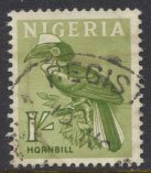 Nigeria  SG 96 SC# 108 Used 1961 Definitive Hornbill please see scan