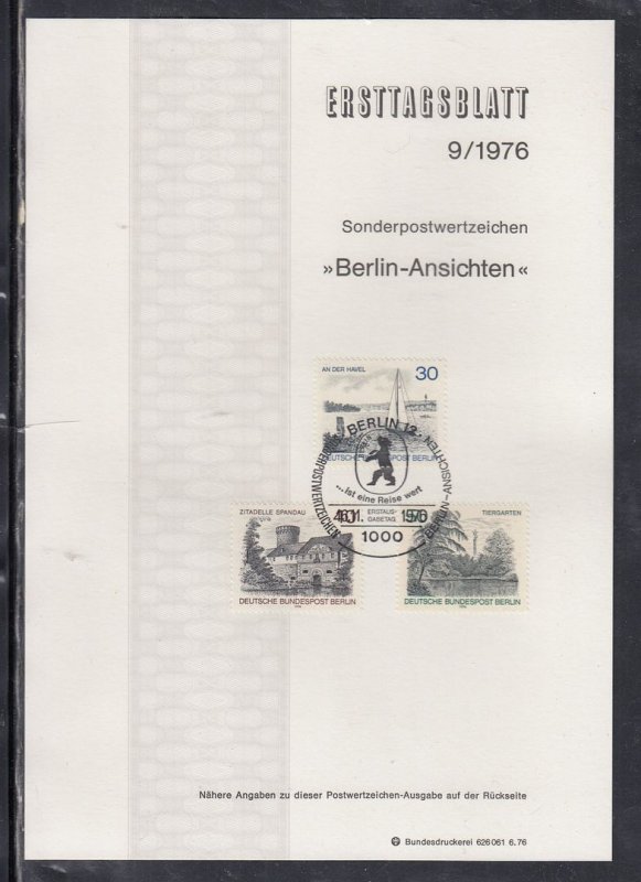 Berlin Scott 9N388-90 Ersttagsblatt FDC - Berlin Views