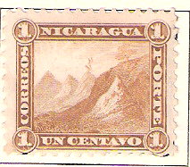 Nicaragua stamps # 3, 4, 5, and 6  Mountain scene 1862 MLH