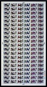 1966 4d Battle of Hastings (Ord) Full Sheet with flaws No Dot UNMOUNTED MINT