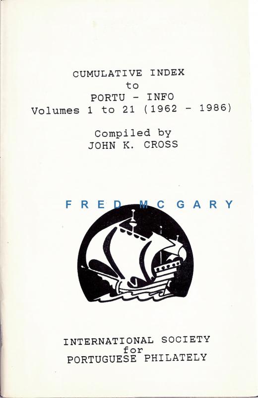 1962 - 1986 Index for Portu-Info, Official Journal of the ISPP