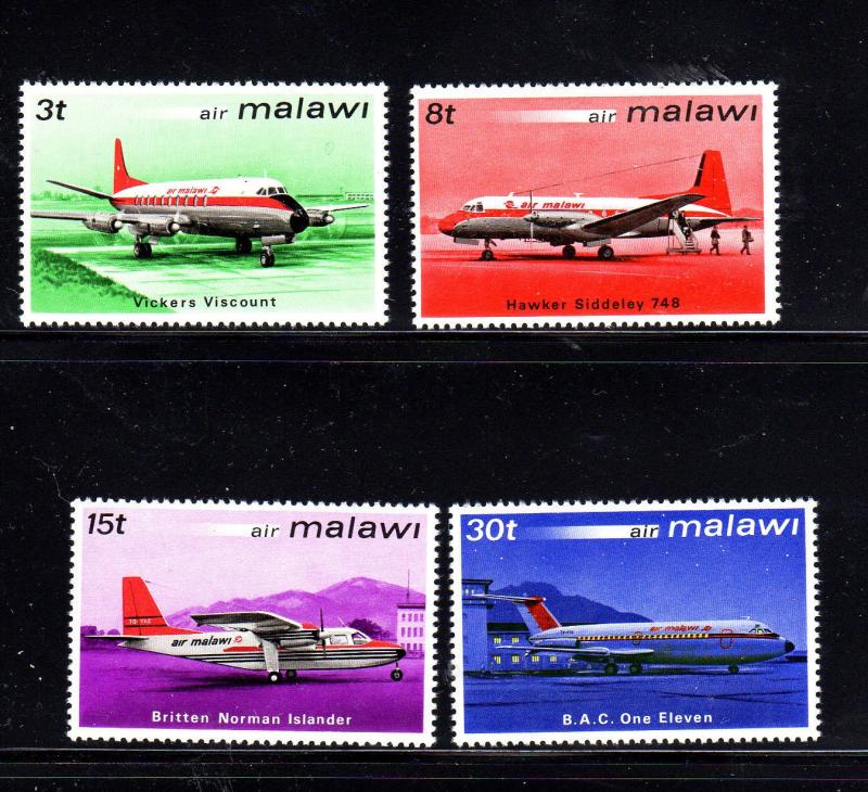 MALAWI #182-185  1972  AIR MALAWI  MINT  VF NH  O.G