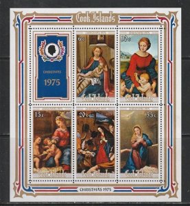 1975 Cook Islands - Sc 441a - MNH VF - 1 MS - Christmas