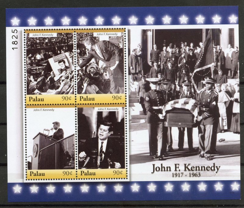 Palau 931 MNH, President John F. Kennedy Souvenir Sheet from 2008.
