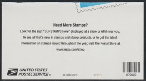 4399-4403, Block of 10 W/PL# S11111 on back. The Simpson's MNH, .44 cent
