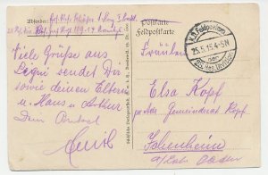 Fieldpost postcard Germany 1915 Soldiers in Trenches - WWI